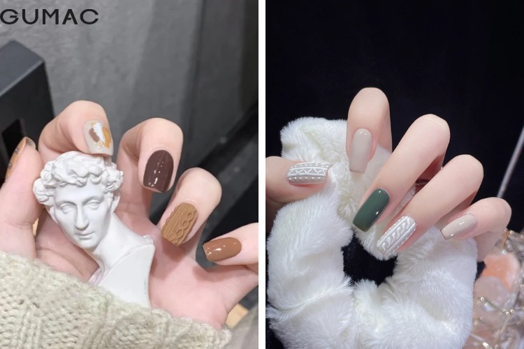 mau nail noel hoa tiet ao len